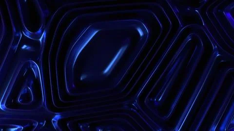 Deep blue layered geometric background with sleek reflections and metallic .. Stock Photos