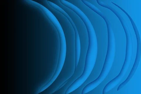 Deep Blue Layered Wave Abstract Texture Stock Illustration