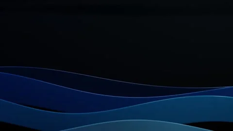Deep Blue Layered Waves Dark Minimal Loop Stock Footage 344590155