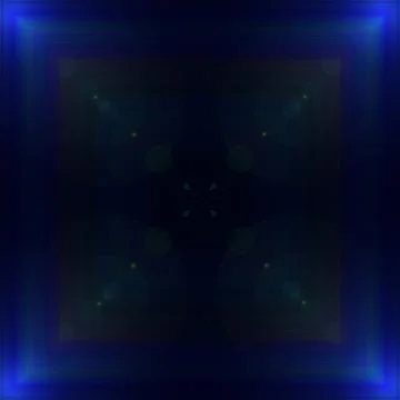 Deep Blue Neon Frame with Glowing Corner Flares イラスト素材