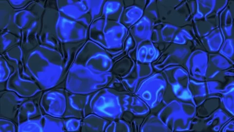Deep Blue Neon Liquid Alien Abstract Motion Background Loop 3 Stock Footage 76491384