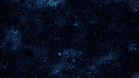 Deep Blue Ocean Flow Lines - Seamless Loop 4K Abstract Motion Background Stockbeeldmateriaal 335991132