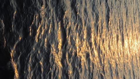 Deep blue ocean with sun reflecting in the water. Background of calm sea. Sea Stock Footage 116310712