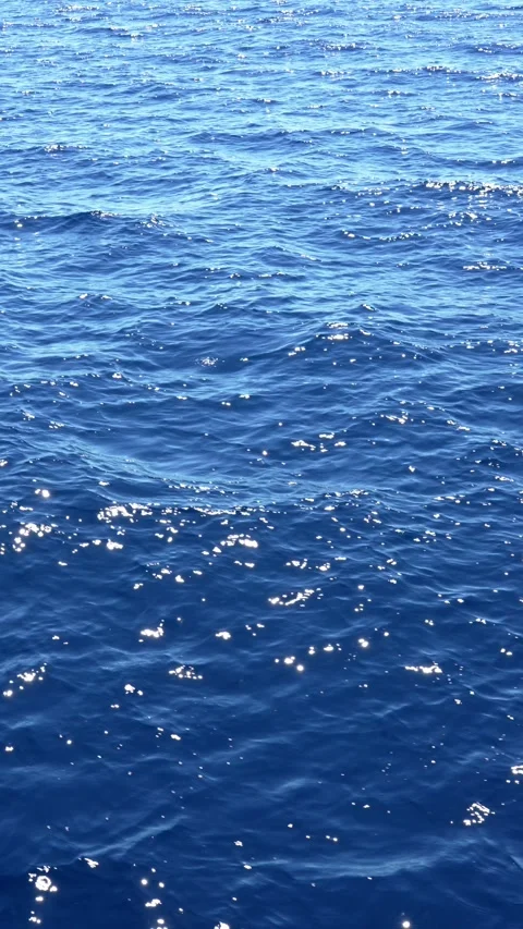 Deep blue ocean water surface sparkling in the sun Stock Footage 319054631
