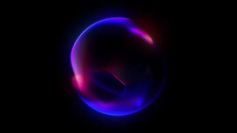Deep blue purple and red glowing plasma sphere with smooth flowing gradient.. Stock Footage 324190729