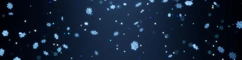 Deep blue, romantic snowflakes falling, background looped continuously 動画素材 340557553
