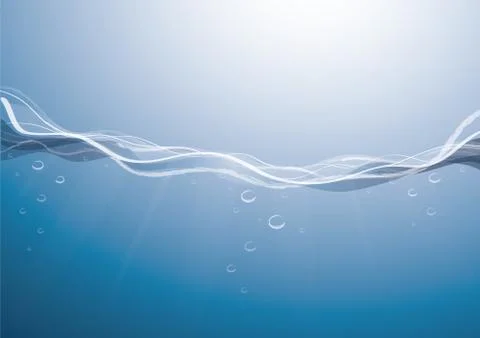 Deep blue sea background vector illustration Stock Illustration