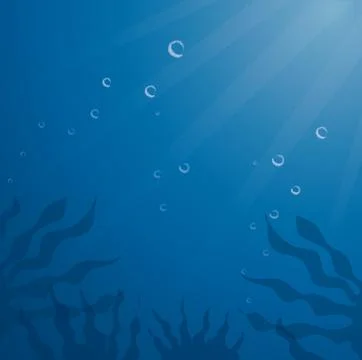 Deep blue sea background vector Stock Illustration