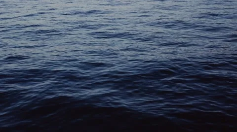 Deep blue sea, calm waves in slow motion Video stock 66565269