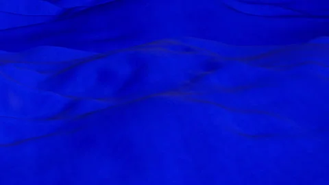 Deep Blue Silk Fabric Rippling in Elegant Abstract Waves Stock Footage 336635491