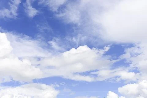 Deep blue sky with cloud Stock Photos