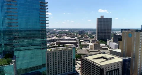 Deep Blue skyscraper in downtown Fort Worth Stock Footage 201434165