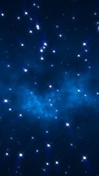 Deep blue space background with glowing stars and soft nebula clouds, dream.. Stock Illustration