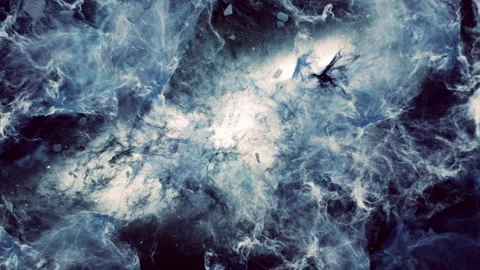Deep Blue Space Nebula Clouds Loop Stock Footage 328337288
