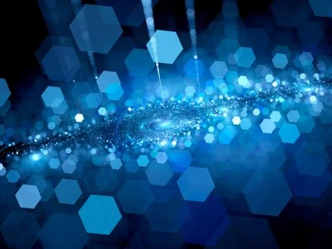 Deep blue space with shallow depth of field Ilustración de archivo