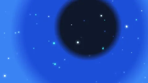 Deep Blue Sphere with Electric Particles on Blue Gradient, Futuristic Motion Stock Footage 329655326