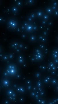 Deep blue starfield with glowing points of light in space on black background イラスト素材