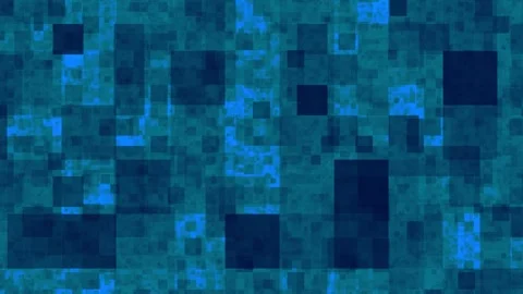 Deep Blue Teal Grunge Digital Square Grid Loop Stock Footage 318768791