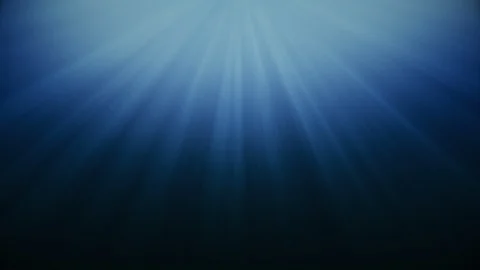 Deep Blue Underwater Abstract Ethereal Heavenly Light Rays Background Loop Stock Footage