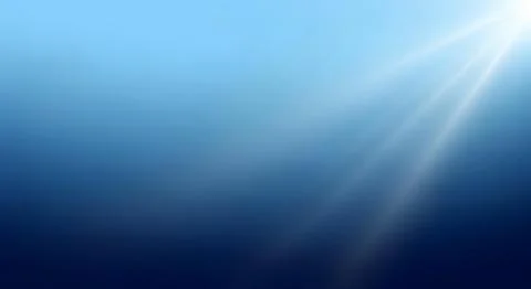 Deep blue underwater background with bright sunbeams and light rays filteri.. Stock Illustration