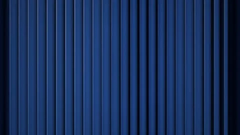 Deep blue vertical rectangular slats rotate in a seamless loop Stock Footage 342949136