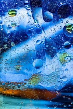 Deep blue water texture abstract vertical Stock-Fotos