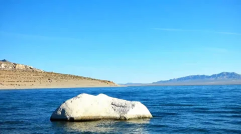 Deep Blue Water Zen White Rock Video stock 37627140