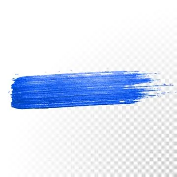 Deep blue watercolor brush abstract stroke. Vector oil paint smear Stock Illustration