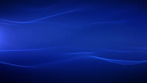 Deep blue wave field with shining light rays, thin flowing lines and soft a.. Stock Footage 323400519