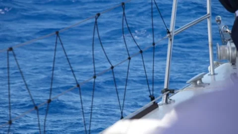 Deep blue waves in the Atlantic Ocean near to Portugal on windy day. 스톡 동영상 347552041