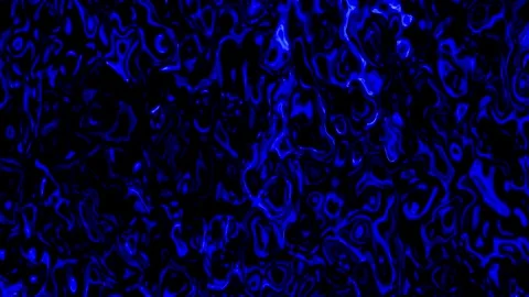 Deep blue waves ripple against a pitch-black void Stock Footage 345448987