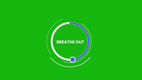 Deep Breathing Exercise with Inhale Hold Exhale Lungs Animation 4K 库存影片 334380521