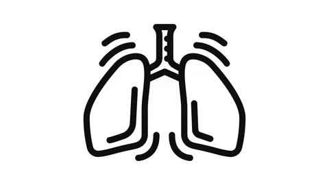 Deep breathing practice headache treatment line icon animation Stock Footage 326765627