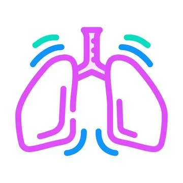 Deep breathing practice headache treatment color icon vector illustration Illustrazione stock