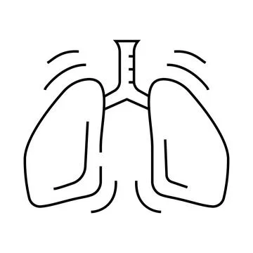 Deep breathing practice headache treatment line icon vector illustration Stock Illustration