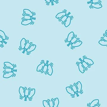 Deep breathing practice headache treatment line vector seamless pattern Stock Illustration