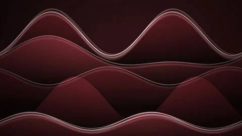 Deep burgundy waves undulate in a seamless loop Stock Footage 341856061