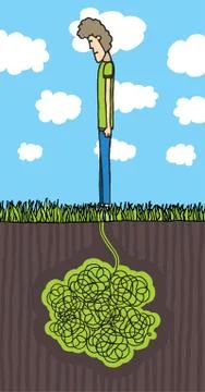 Deep buried secret Stock Illustration