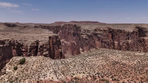 Deep canyon and cliffs Little Colorado river, northern Arizona, aerial view Stock Footage 303297094