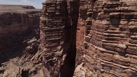 Deep canyon and cliffs Little Colorado river, northern Arizona, aerial view Video stock 303297111