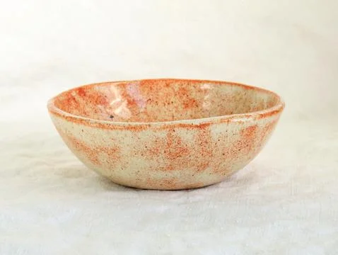 Deep ceramic plate hadnmade Stock Photos