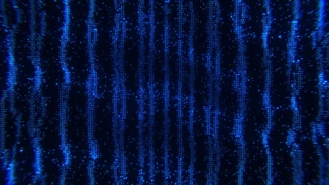 Deep Circuit Pulse Blue Matrix Data Loop Animated Background Stock Footage 311872967