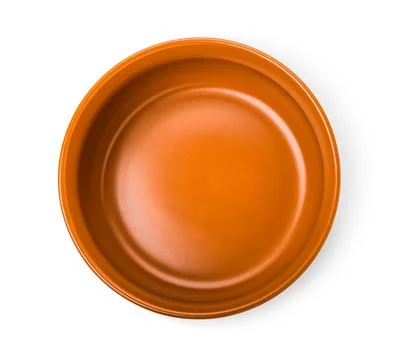 Deep clay plate Stock Photos