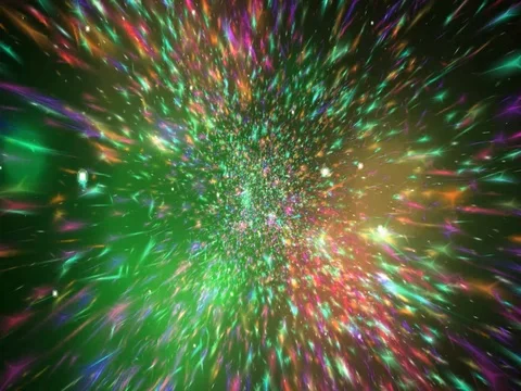 Deep Colorful Space Particles Stock Footage 73617570