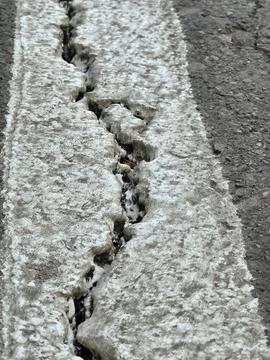 Deep crack white paint texture Stock Photos