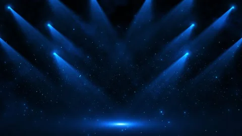 Deep cyber stage waves lights, futuristic digital award spotlight Art waving Stock Footage 312026967