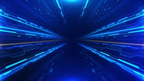 Deep cyber stage waves lights, futuristic digital Art background c waving lines Stock Footage 341903383