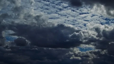 Deep Dark Blue Clouds Video stock 251218467