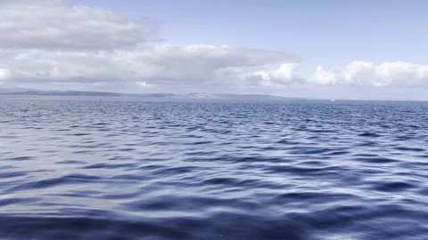 Deep dark blue sea with light wave movement Stock Footage 287114170