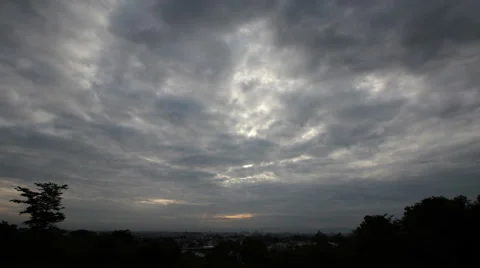 The deep dark clouds in the morning. Stock-Footage 55176937